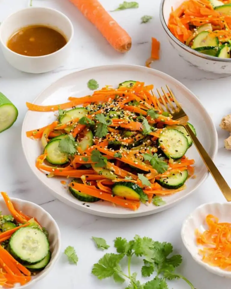 Carrot and Cucumber Salad with Spicy Dressing Recipe