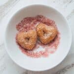 Heart-Shaped Churros Coated in Strawberry Sugar with Chocolate Dip Recipe