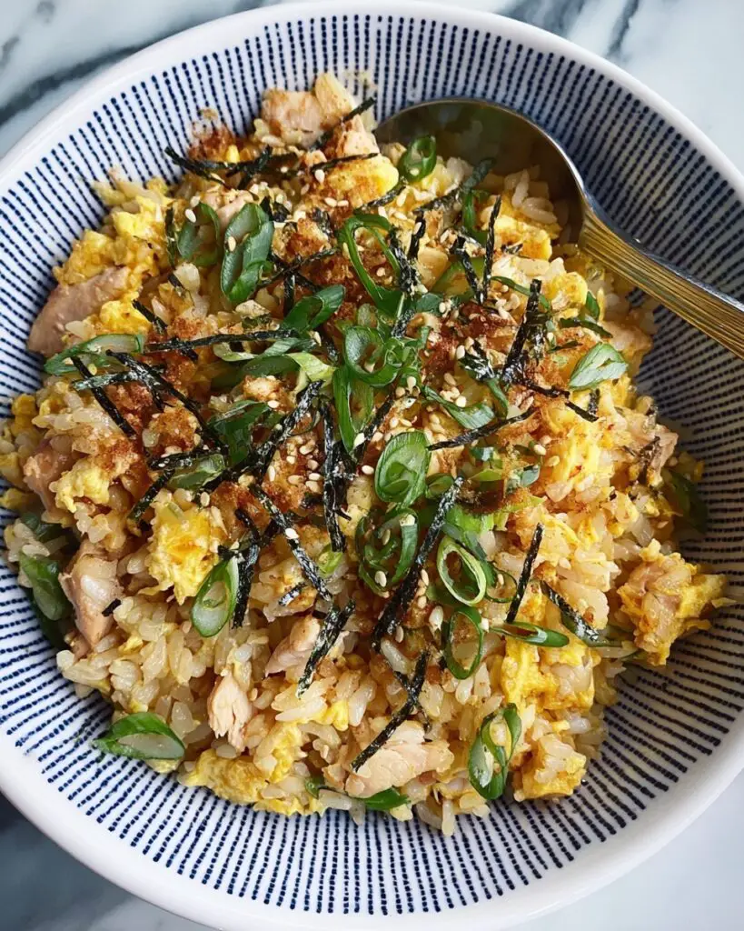 Rice Cooker Salmon and Egg Fried Rice Recipe