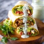 Avocado Ranch Chicken Burrito Wraps Recipe
