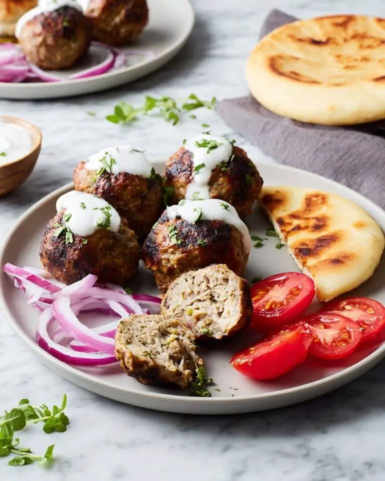 Chicken Kofta with Yogurt Sauce Recipe