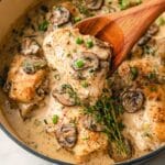 Skillet Asiago Chicken and Mushrooms Recipe