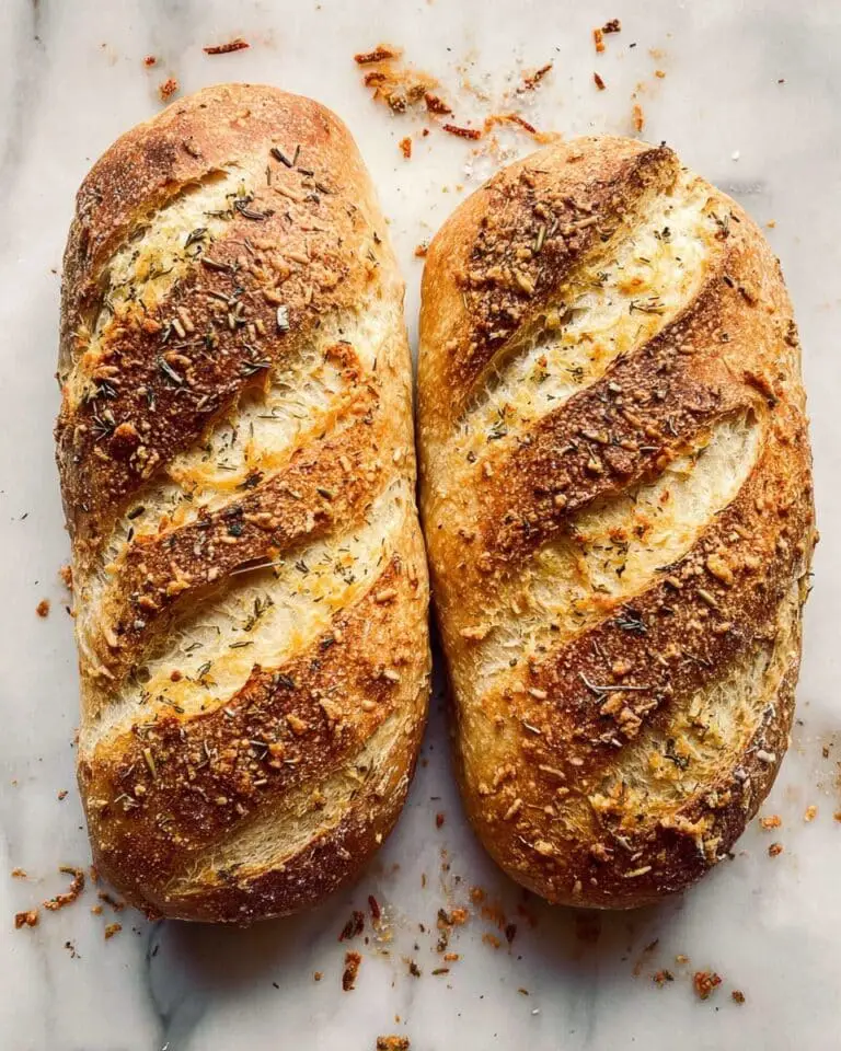 Crusty Homemade Italian Herb Cheese Bread Recipe
