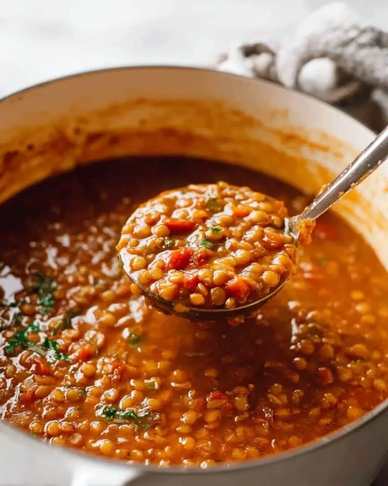 Lentil Soup with Carrots, Tomatoes, and Lemon Recipe