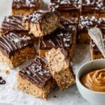 Coconut & Chocolate Peanut Butter Protein Bars Recipe