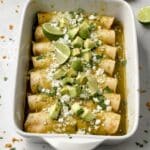Chicken Avocado Enchiladas with Tomatillo Sauce Recipe