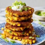 Sweet and Savory Corn Fritters with Cheddar and Scallions Recipe