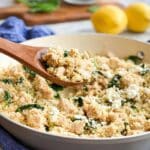 Lemon Feta Chicken Quinoa Skillet Recipe