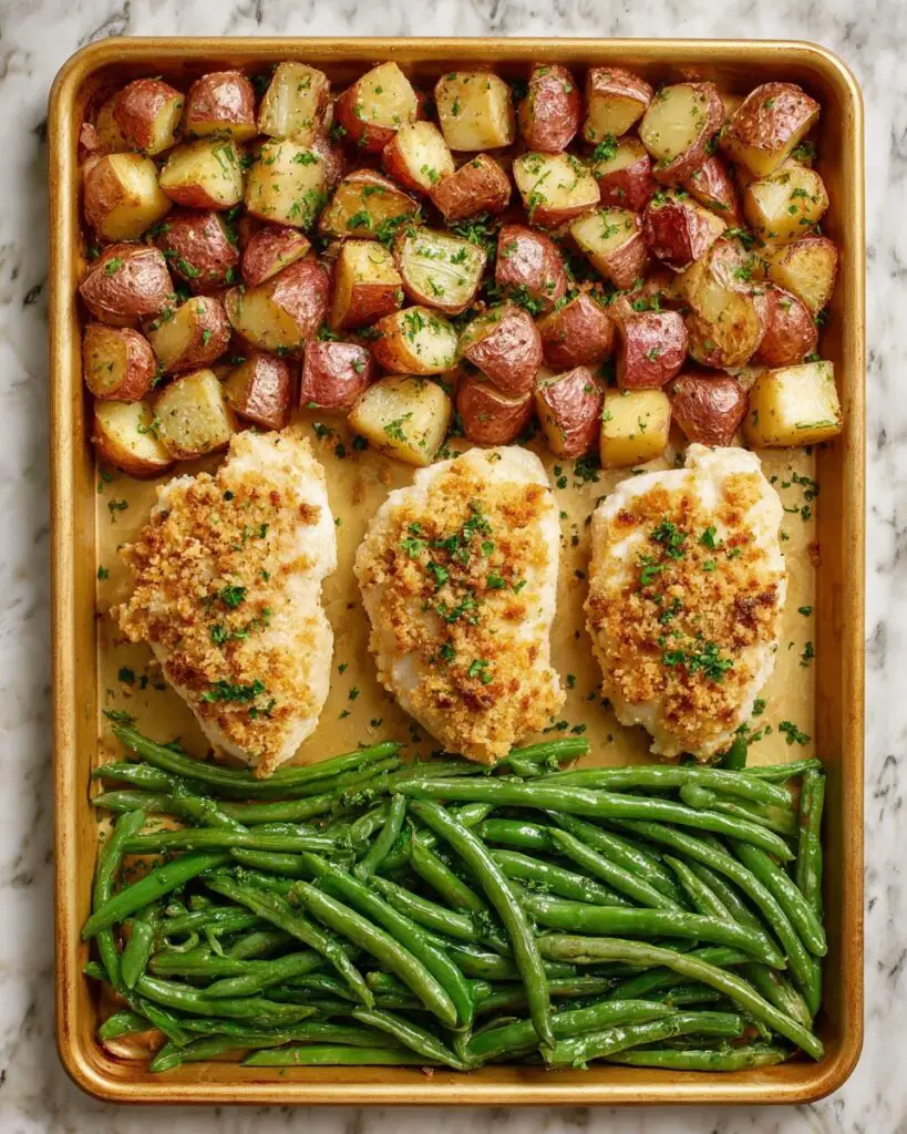 Parmesan Crusted Chicken Sheet Pan Dinner Recipe