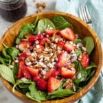 Spinach Strawberry Salad with Feta and Poppy Seed Dressing Recipe