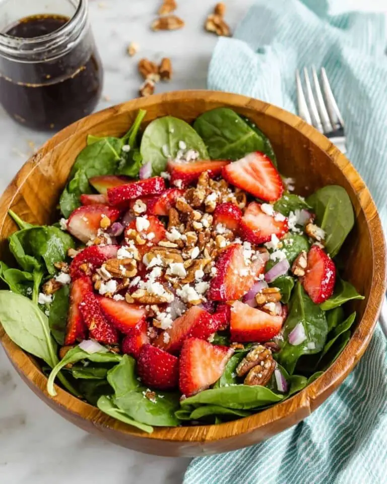 Spinach Strawberry Salad with Feta and Poppy Seed Dressing Recipe