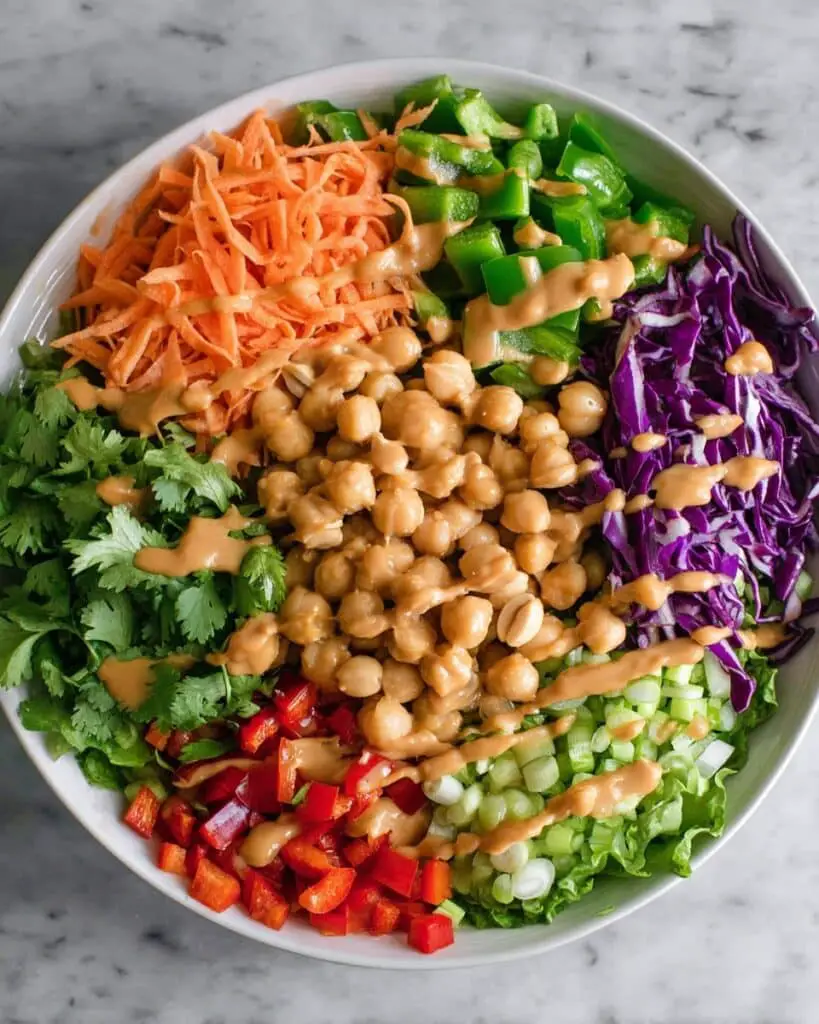 Thai Chickpea Salad with Peanut Dressing Recipe