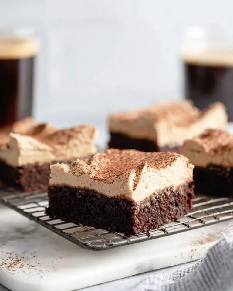 Mocha Brownies with Cafe Latte Frosting Recipe