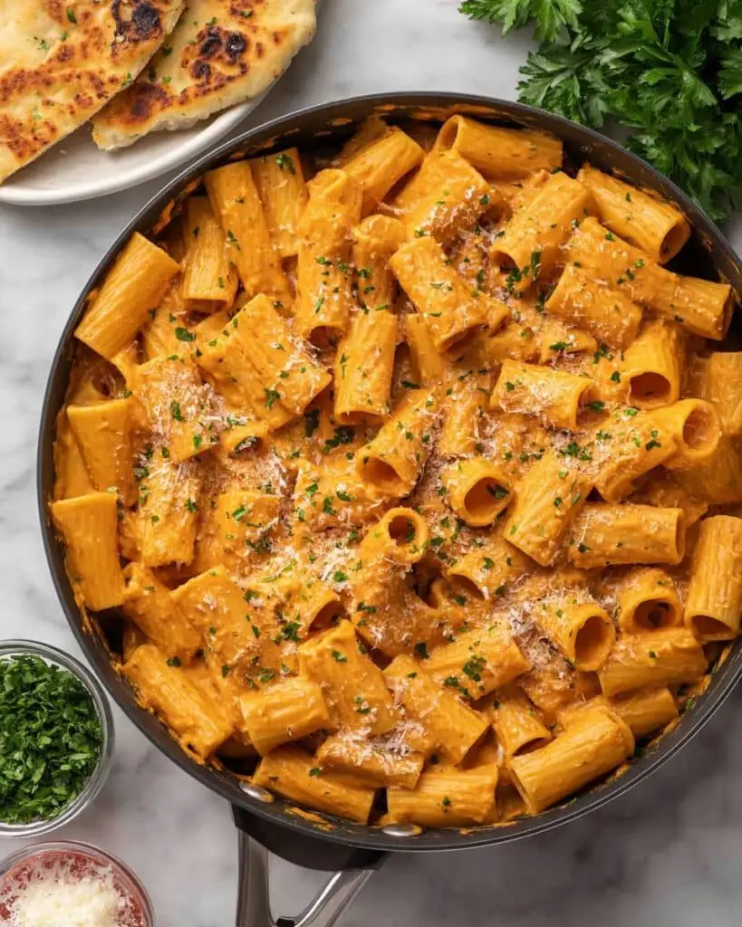 Creamy Tomato Rigatoni Pasta Recipe