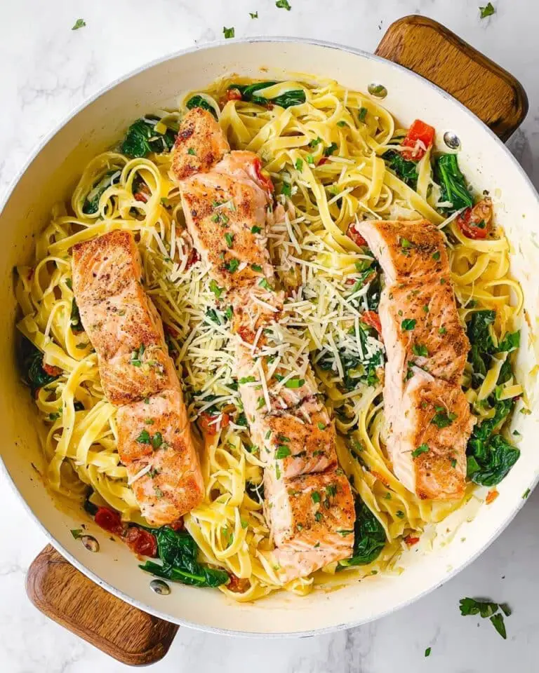 Creamy Tuscan Salmon and Pasta Recipe