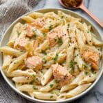 Creamy Honey Mustard Salmon Pasta Recipe