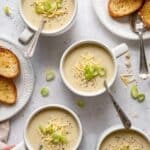 Roasted Garlic Cheddar Cauliflower Soup Recipe