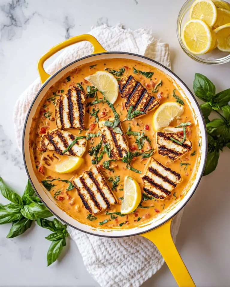 Marry Me Halloumi with Sun-Dried Tomato Cream Sauce Recipe
