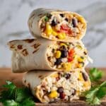 Crispy Vegetarian Black Bean and Rice Burritos Recipe