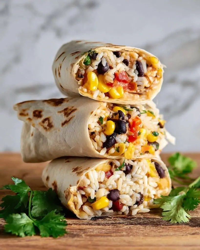 Crispy Vegetarian Black Bean and Rice Burritos Recipe