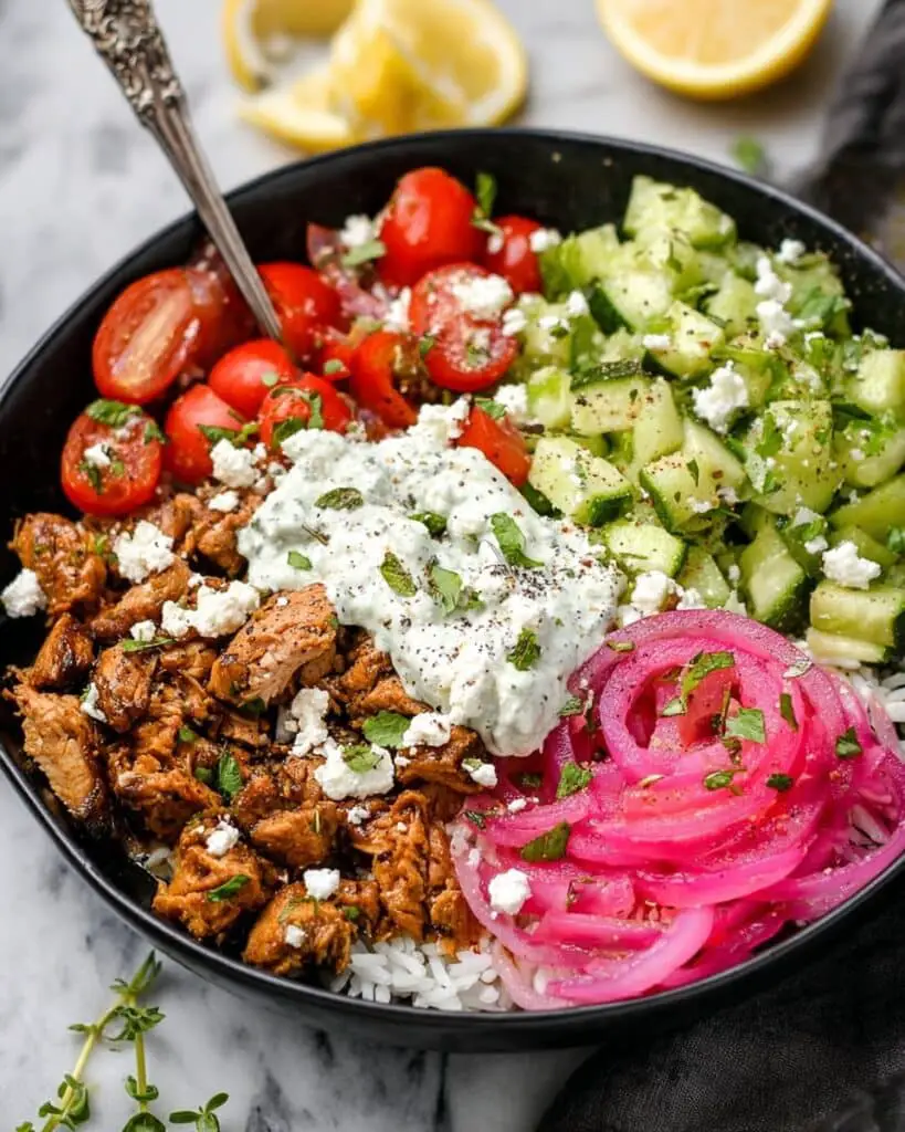 Tzatziki Chicken Bowls with Cucumber Salad Recipe