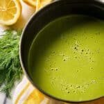 Asparagus Soup with Lemon, Peas, and Cream Recipe