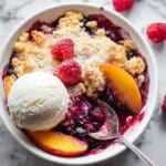 Easy Peach and Raspberry Cobbler Recipe