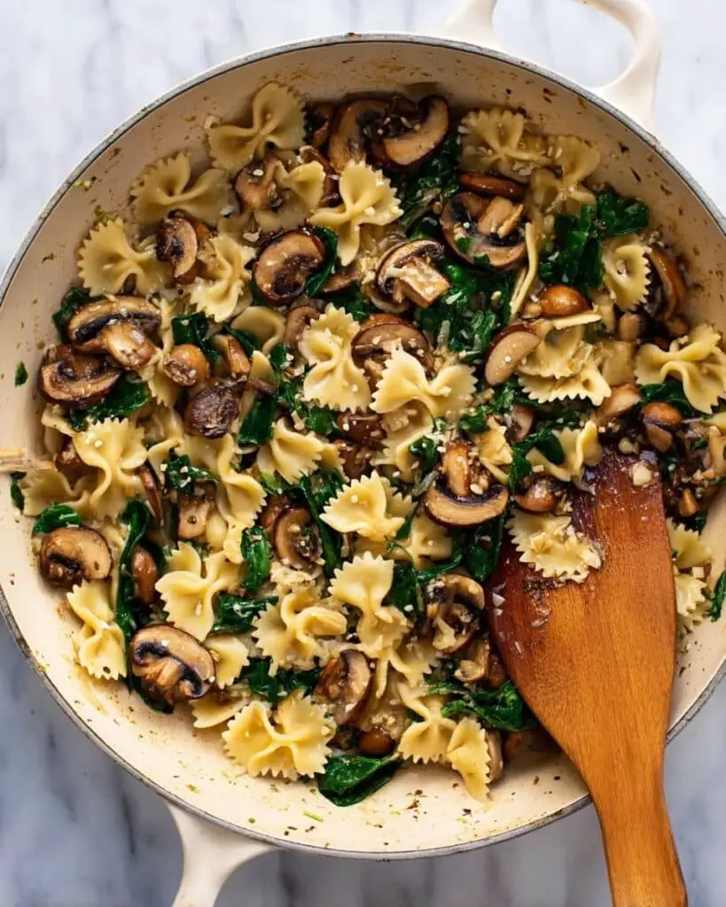 Spinach and Mushroom Pasta Recipe