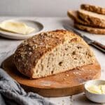 No Knead Honey Oat Artisan Bread Recipe