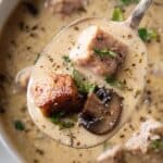 Creamy Crockpot Beef Stroganoff with Egg Noodles Recipe