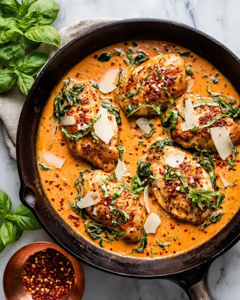 Creamy Tomato Chicken Skillet Dinner Recipe