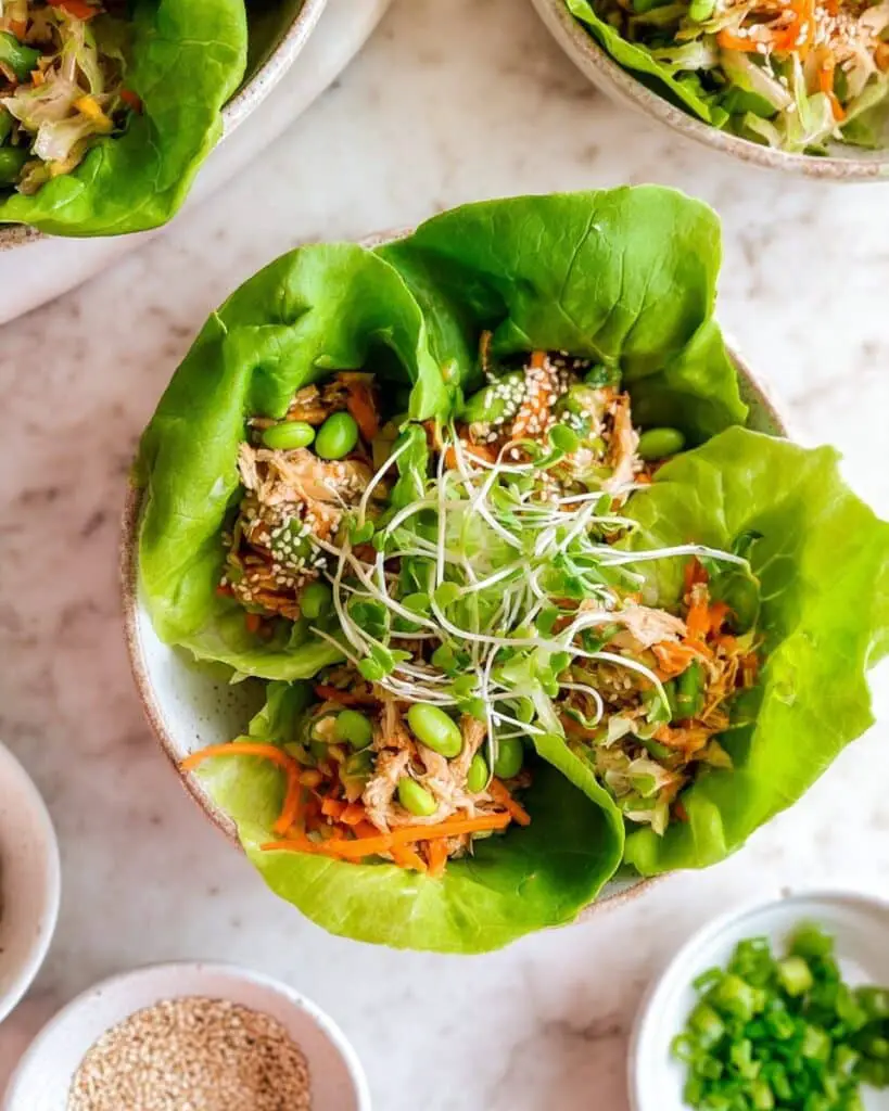 Firecracker Ground Chicken Lettuce Wraps Recipe