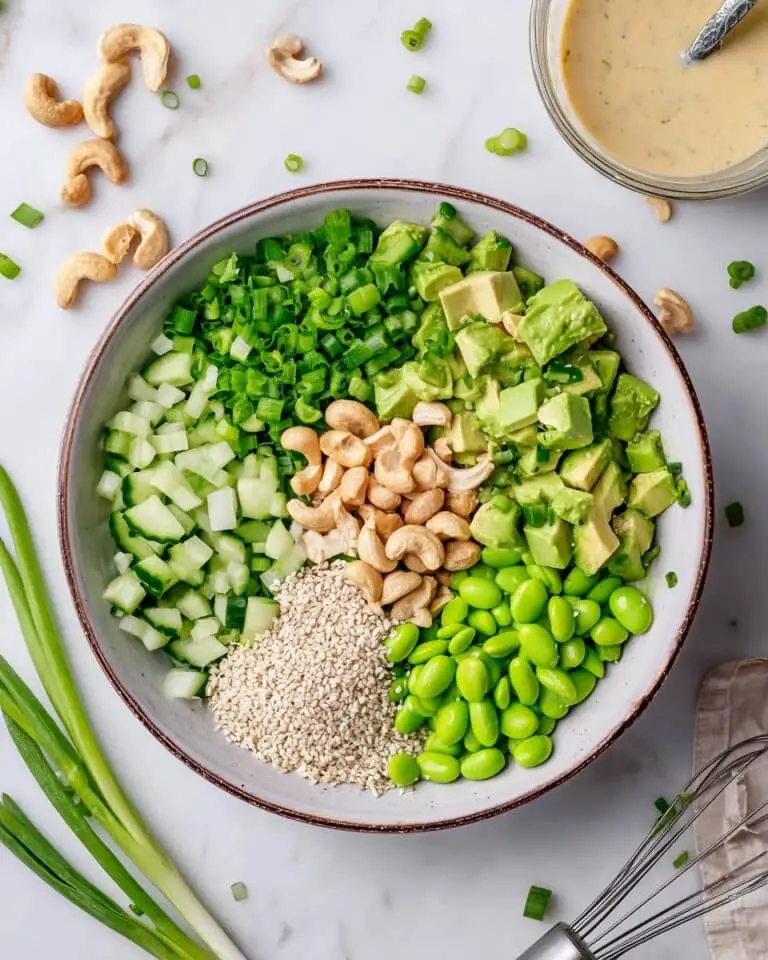 Cucumber Edamame Salad with Creamy Miso Dressing Recipe