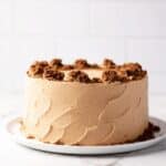 Biscoff Cake with Cookie Butter Frosting and Lotus Cookie Garnish Recipe