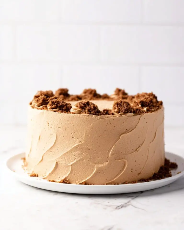 Biscoff Cake with Cookie Butter Frosting and Lotus Cookie Garnish Recipe