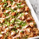 Easy Sheet Pan Bang Bang Chicken with Crispy Rice Recipe