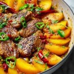 Jalapeno Peach Skillet Chicken Thighs Recipe