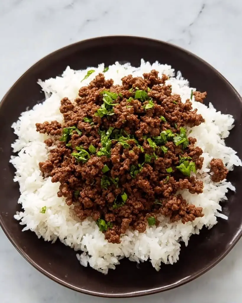 Korean Ground Beef and Rice Bowls Recipe
