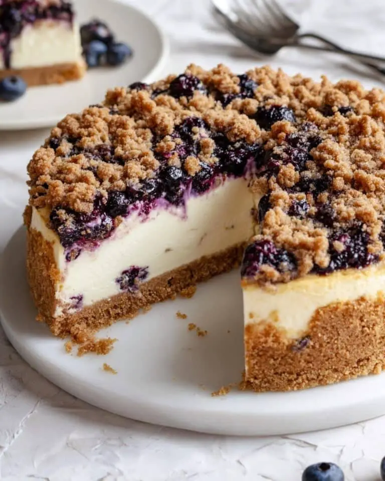 Blueberry Crumble Cheesecake Recipe