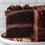 One-Bowl SO Moist Chocolate Fudge Cake with Rich Chocolate Ganache Recipe