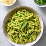 Creamy Fusilli Pasta with Peas and Fresh Basil Recipe
