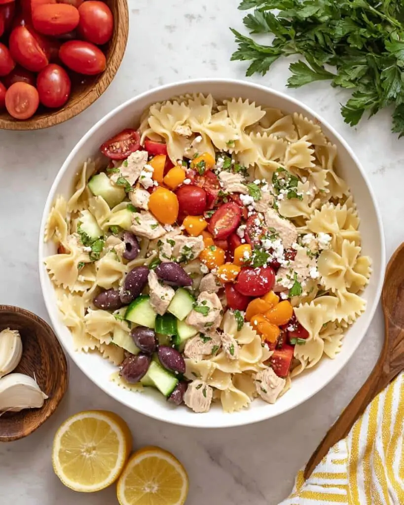Greek Chicken Pasta Salad Recipe