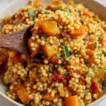 Italian Fregola Couscous with Roasted Cherry Tomatoes and Herbs Recipe