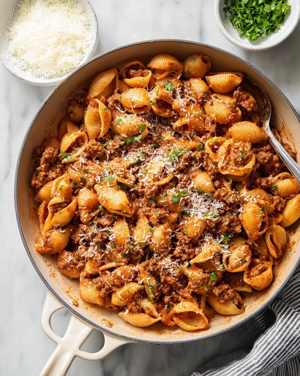 Chili Garlic Beef and Shells Recipe