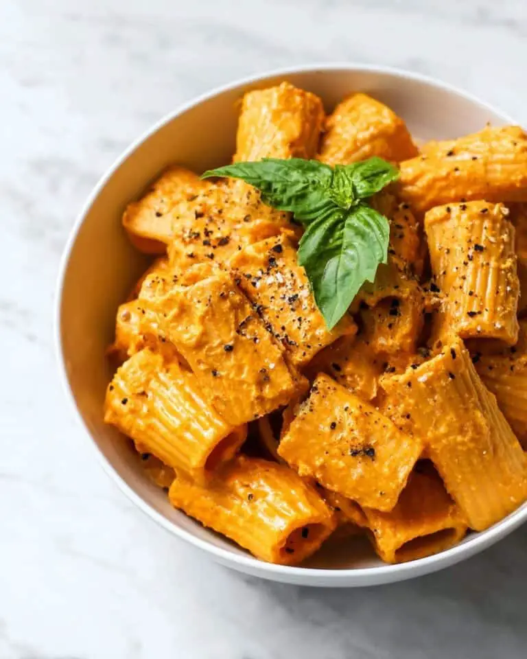 Roasted Red Pepper Cashew Cream Pasta (Vegan) Recipe
