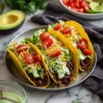 Black Bean Tacos with Avocado Cilantro Lime Crema Recipe