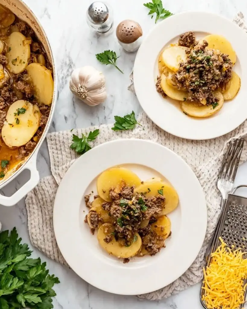 Slow Cooker Beef and Potatoes Au Gratin Recipe