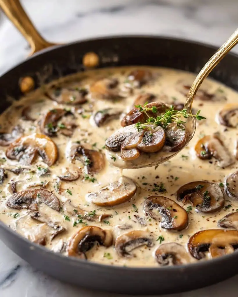 Creamy Mushroom Sauce with Rosemary Recipe