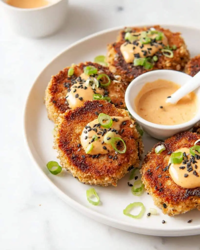 Asian-Style Tuna Cakes with Spicy Mayo Recipe