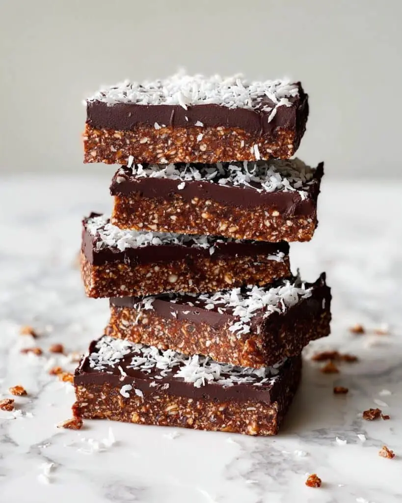 Vegan Chocolate Coconut Date Bars Recipe
